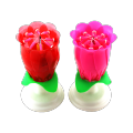 Rotating Musical Rose Flower Candles For Birthday Cake